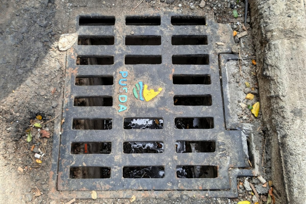 Salah satu titik drainase Suhat tampak berisi sedimen hingga menjadi sorotan Wagub Jatim. (Seru.co.id/bas)