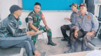 Babinsa Arjosari Komsos Bersama Linmas Memperkuat Kamtibmas