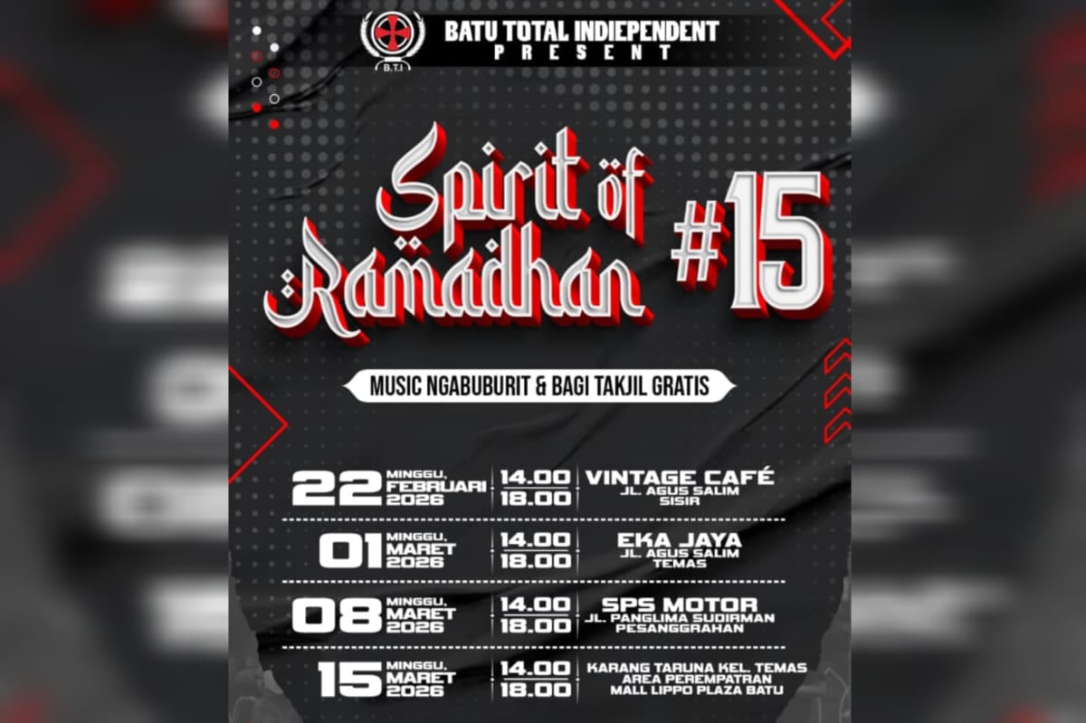 Cara Musisi Lokal Kota Batu Peduli Sesama Lewat "Spirit of Ramadhan ke-15" 1 Jadwal kegiatan Spirit Of Ramadhan #15 tahun 2026. (dok. pribadi)