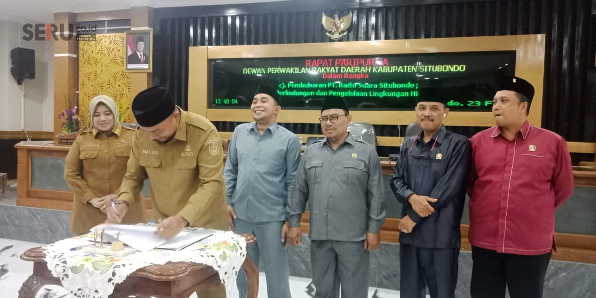 Rapat paripurna DPRD Kabupaten Situbondo. (Seru.co.id/aza) DPRD Situbondo Gelar Paripurna Pencabut 22 Perda dan Pembubaran PT Radio Suara Situbondo