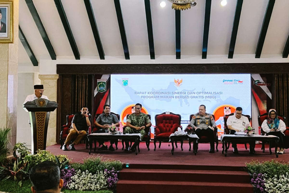 Rapat koordinasi Pemkab, para Kepala SPPG dan forkopimda Kabupaten Malang di Pendopo Agung Kota Malang. (Ist) Pemkab Malang Sediakan Call Center Aduan MBG dan Pendampingan SPPG