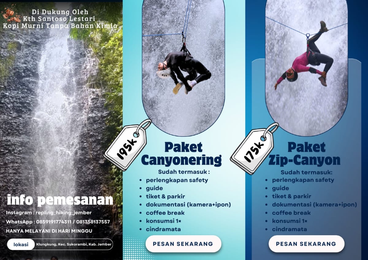 Salah satu paket wisata di Jember. (ist) Libur Lebaran di Jember, Dari Wisata Adrenalin hingga Paket Kuliner Pesisir