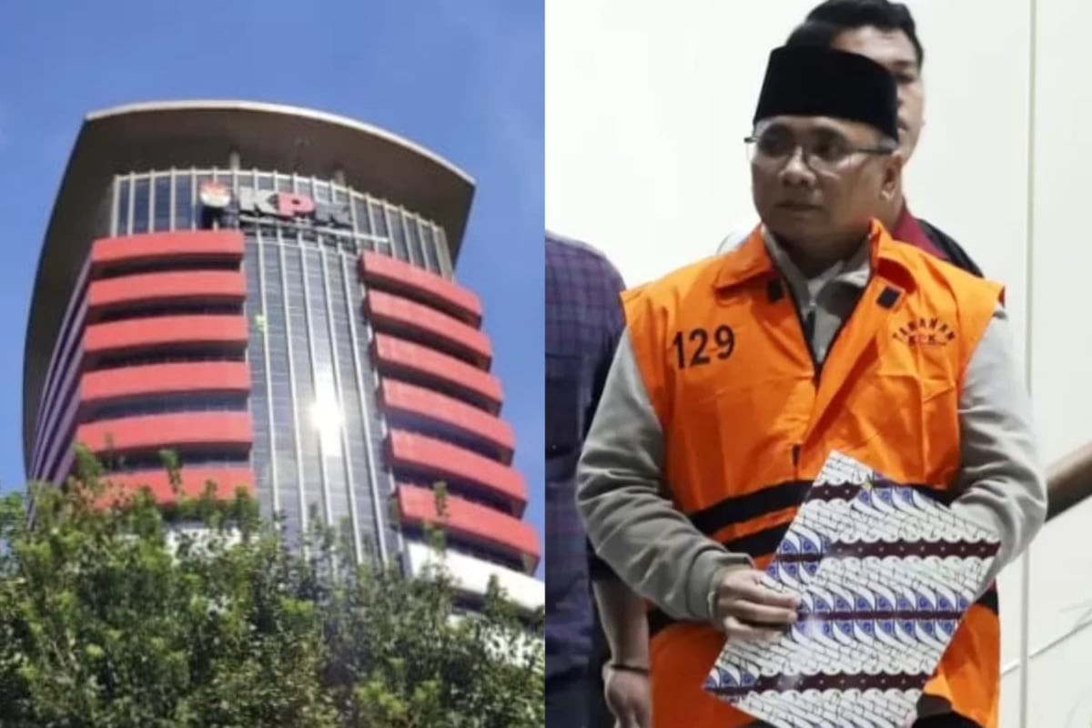 Yaqut Cholil Qoumas saat ditetapkan tersangka oleh KPK. (ist) KPK Dikritik, Penahanan Yaqut Cholil Qoumas Jadi Tahanan Rumah