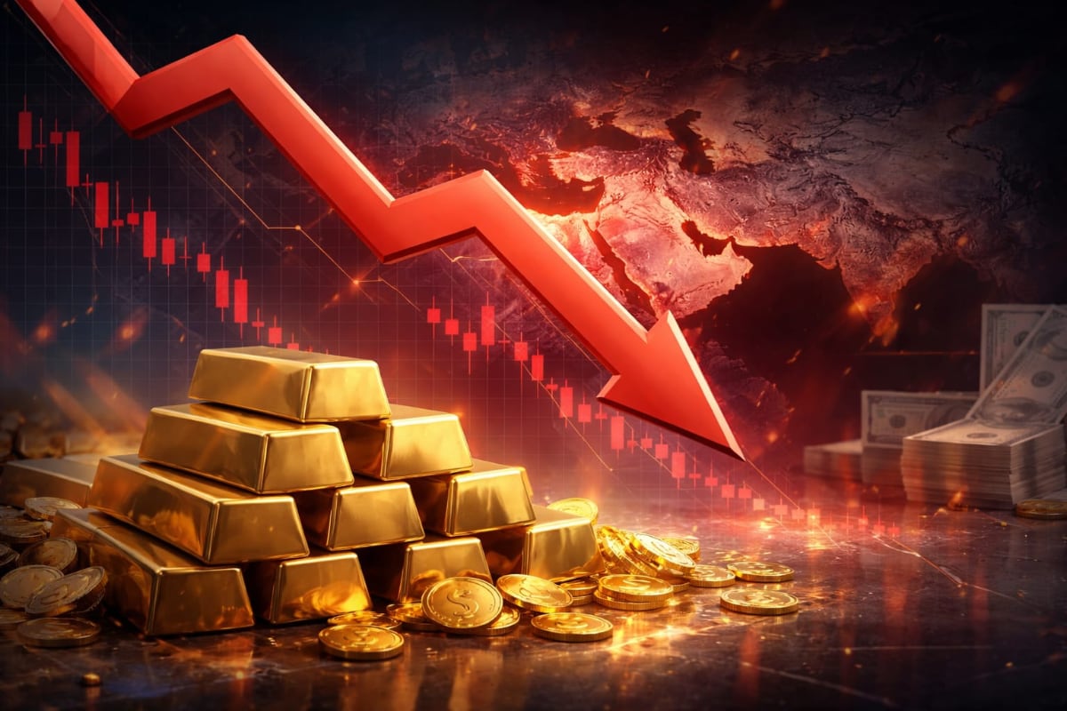 Harga Emas Dunia Anjlok ke Level Terendah Empat Bulan Dampak Eskalasi Timur Tengah