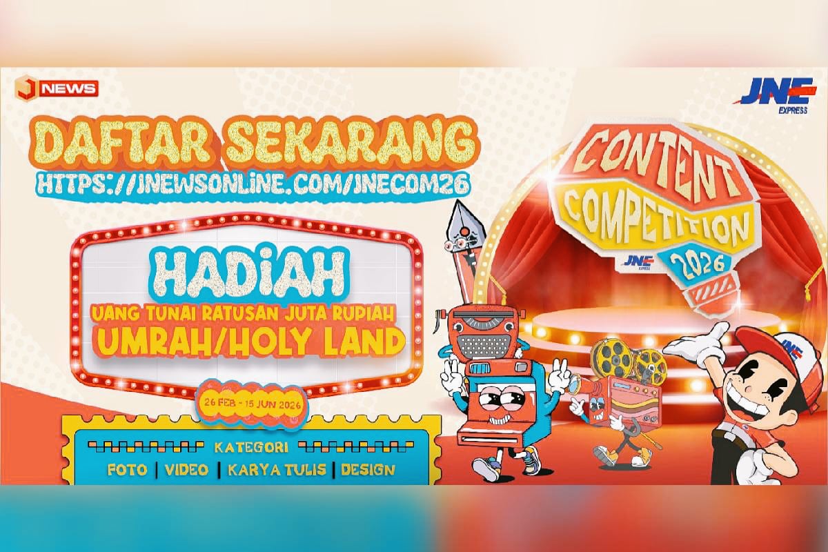 JNE Content Competition 2026 siapkan hadiah ratusan juta hingga umrah & holy land. (dok. Humas JNE) JNE Content Competition 2026 Siapkan Hadiah Ratusan Juta hingga Umrah & Holy Land