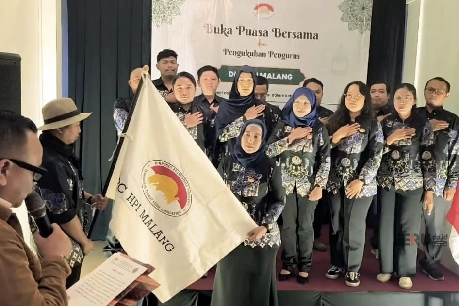 Prosesi Pengukuhan Pengurus DPC HPI Malang Periode 2025-2030. (Seru.co.id/dik) HPI Jatim Kukuhkan Pengurus DPC Malang Periode 2025-2030 di Tengah Bayang-bayang Konflik Timur Tengah