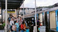 Tingginya arus mudik Lebaran 2026 di Stasiun Malang. (ist) Arus Mudik Meningkat, KAI Hadirkan Tarif Parsial Rute Malang–Yogyakarta