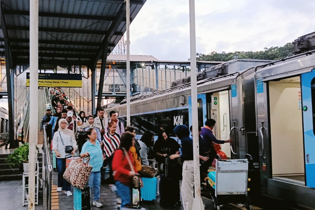 Tingginya arus mudik Lebaran 2026 di Stasiun Malang. (ist) Arus Mudik Meningkat, KAI Hadirkan Tarif Parsial Rute Malang–Yogyakarta
