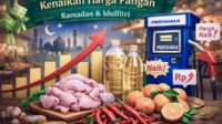 Ilustrasi kenaikan harga komoditas pangan selama Ramadan dan Idul Fitri 2026. (AI Generated) Kenaikan Harga Komoditas Pangan Ramadan dan Idul Fitri 2026 Dorong Inflasi Kota Malang 0,34 Persen