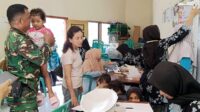 Babinsa Klojen Dampingi Imunisasi Campak di Posyandu RW 4 Kelurahan Kasin