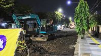 Proses pembangunan Food Street di Jalan Kartini. (Ist.) Gus Fawait Sulap Jalan Kartini Jadi Food Street Ikon Baru Jember