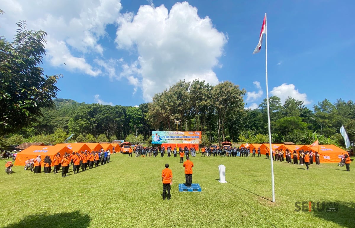 Suasana saat Apel peringatan HKBN di Jember. (Seru.co.id/sgt) Peringati HKBN, BPBD Tetapkan Jember Siaga Darurat Kekeringan Mulai Akhir April