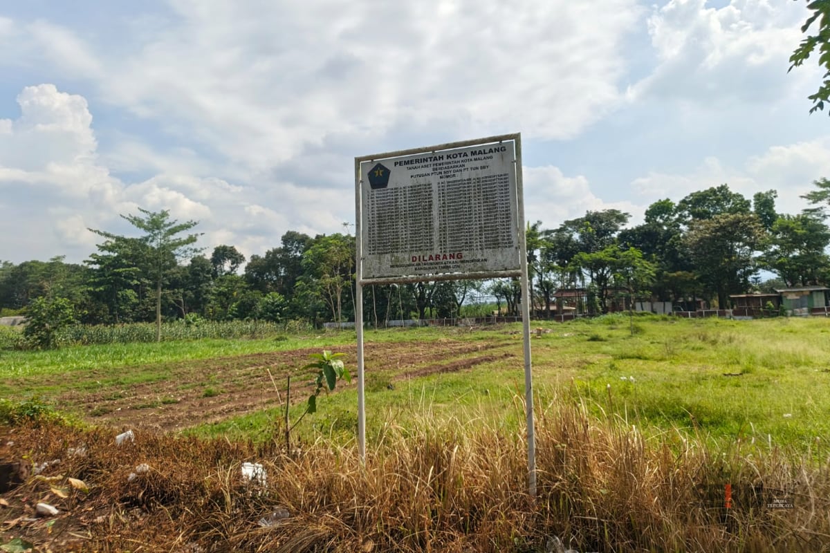 Pemkot Malang telah memasang papan penanda aset milik daerah di sekitar lokasi. (Seru.co.id/bas)