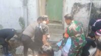 Babinsa Koramil Lowokwaru dan Warga Lakukan Gerakan Angkat Sampah dan Sedimen