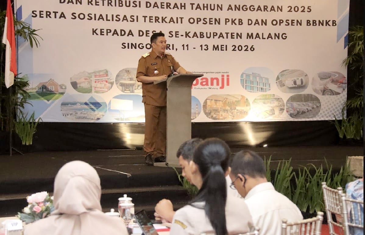 Kegiatan sosialisasi Rekonsiliasi Dana Bagi Hasil Pajak Daerah dan Retribusi Daerah Tahun 2025 yang digelar Pemkab Malang.(Ist) Kuatkan Opsen PKB dan BBNKB, Pemkab Malang Gelar Sosialisasi bagi Bendahara Desa