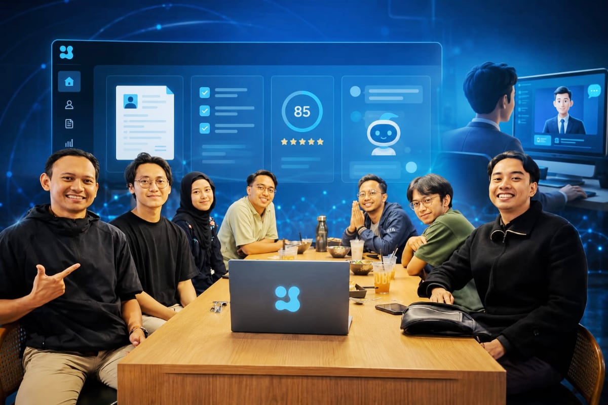 Startup AI Intervyou karya mahasiswa UM. (Humas UM) Startup AI Buatan Mahasiswa UM untuk Bantu Pencari Kerja Diakui Google dan NVIDIA