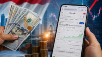 Ilustrasi nilai Rupiah tembus Rp17.600 per Dolar AS. (AI Generated) Prabowo Minta Masyarakat Tenang saat Rupiah Tembus Rp17.600 per Dolar AS