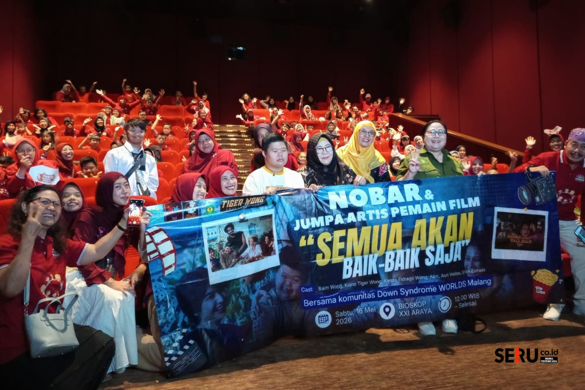 Nonton bareng film berjudul ‘Semua Akan Baik-baik Saja’ di Araya Plaza. (Seru.co.id/ul) Gandeng ABK dalam Film, Baim Wong Sampaikan Pesan Keluarga adalah Tempat Pulang