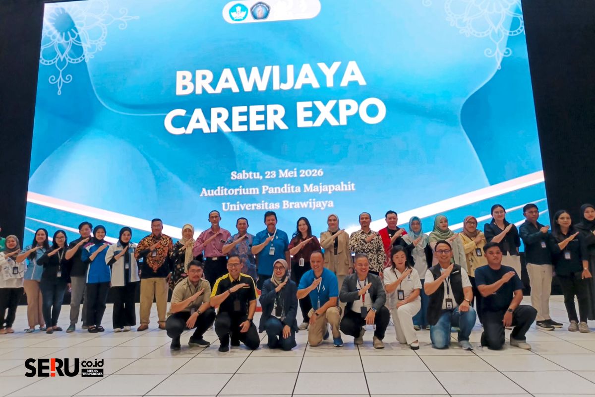 Brawijaya Career Expo 2026 resmi dibuka dan diikuti puluhan perusahaan nasional hingga internasional. (Seru.co.id/bas) Brawijaya Career Expo 2026 Libatkan 54 Perusahaan, UB Perkuat Link and Match Dunia Kerja