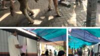 Antusias warga yang terlibat kegiatan pemotongan hewan kurban di Perum Jasatirta. (Seru.co.id/mzm) Spirit Kurban di Perum Jasatirta, Ajak Warga Tingkatkan Kepedulian Sosia