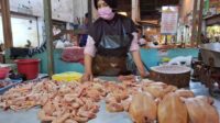 Penjual ayam potong_11zon Sepekan Terakhir Harga Ayam Anjlok, Ukuran Tahu dan Tempe Menyusut