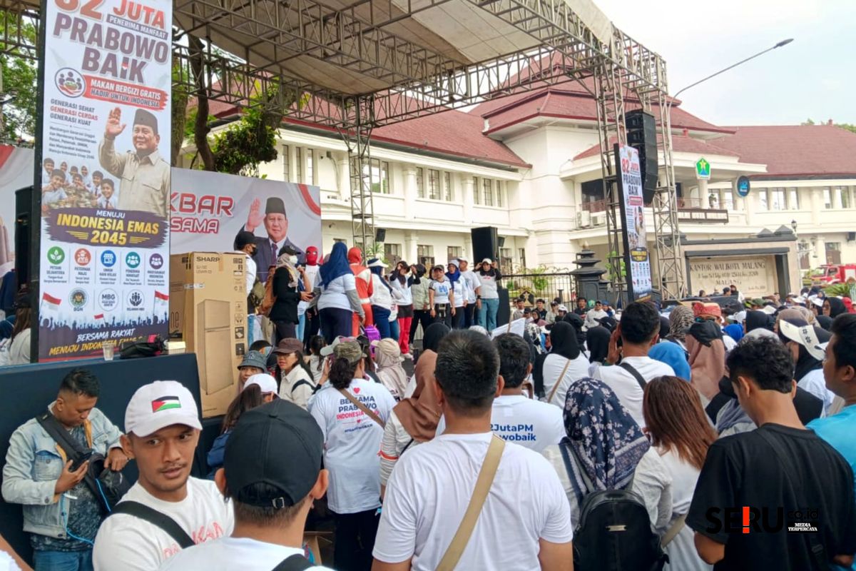Dukung Program MBG, Ribuan Petani hingga UMKM Malang Raya Satukan Solidaritas 1 Apel Akbar mitra SPPG turut dimeriahkan dengan acara senam bersama. (Seru.co.id/bas)