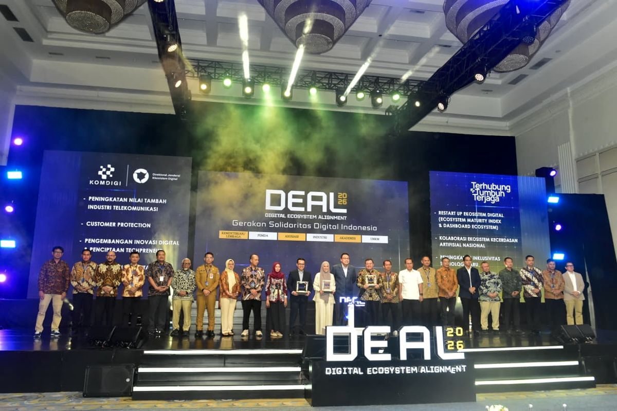 Wali Kota Wahyu Bawa Kota Malang Masuk Barisan Penggerak Transformasi Digital Indonesia 1 Wali Kota Malang bersama jajaran kepala daerah yang menghadiri DEAL 2026. (pro)