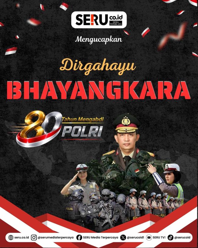 iklan ucapan selamat hari bhayangkara dari seru.co.id