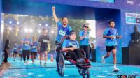 Ikuti Rupiah Borobudur Playon, Gubernur Ahmad Luthfi Dorong Kursi Roda Putranya hingga Finis