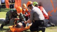 Kegiatan gladi lapang yang dilaksanakan oleh Pemerintah Kabupaten Malang. (ist) Melalui Gladi Lapang, BPBD Kabupaten Malang Kuatkan Kesiapsiagaan Risiko Erupsi Gunung Kelud